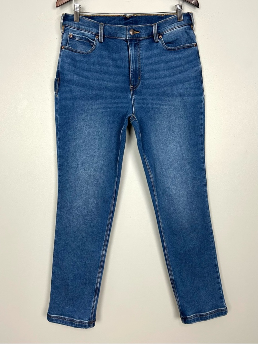 Duluth Double Flex Brushed Back Slim Leg Jeans Women’s Size 14 Stretch Denim